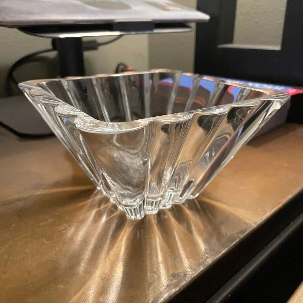 Beautiful Vintage Lenox Lead Crystal Candy Dish Square 6" Wide x 3 .25" tall